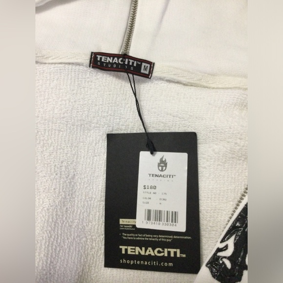 Tenaciti Puff Graphic Zip Up Hoodie with Hood and Arm Zippers Mens M - Picture 6 of 11